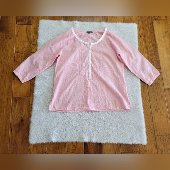 Mat De Misane Linen Blend Shirt Top Popover Size 44 US Large - Picture 1 of 11